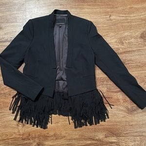 Banana Republic Black Fringe Blazer
